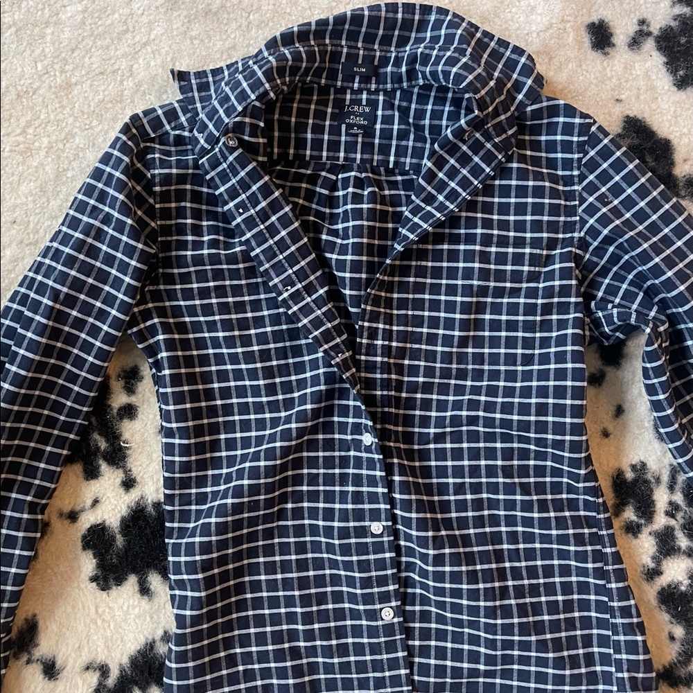 J Crew Gingham Plaid Button Down - image 2